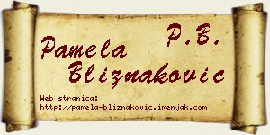 Pamela Bliznaković vizit kartica